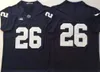 Penn State Nittany Lions Jersey 26 Saquon Barkley 11 Micah Parsons 24 마일 샌더스 9 트레이스 McSorley Navy Blue White Stitched Mens1921723
