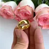 Gold-Wolframkarbid-Ring für Herren und Damen, Ehering, Verlobungsringe, poliert, gewölbt, bequeme Passform, Gravur, individuelle Gestaltung kostenlos