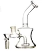 MINI hookahs Glass Bong Water Pipes 6.7inches Globe Recycler bubbler with bowl oil rig pipe smoke accessory