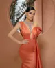 2020 Arabisch ASO EBI Mermaid Beaded Sexy Avondjurken Sheer Neck Prom Dresses Satijn Formele Partij Tweede Receptie Growns ZJ0594