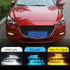 2pcs для Mazda 3 Axela 2017 2018 Светодиодный DRL DRL Daytime Hunlight Light Daylights с желтым потоком сигнала Turn Lamp