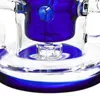 Zware Base Recycler Bongs Klein Tornado Glas Water Pijpen Douchekop PerC Olierouts 14mm Gezamenlijk Groen Blauw Amber DAB RIGHT MET KOM