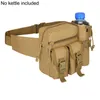 メンウエストバッグ戦術ウエストパックポーチとウォーターボトルホルダーの防水800dナイロンベルトバッグバッグ