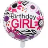 18-calowy balon z folii aluminiowej Happy Birthday Round Ballons nadmuchiwane Airbaloon Dzieci Dziecko Zabawki Party Decorciones Dostawy 0 6my C2
