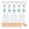 Cadeia 100pcs Anjo Key Chaveiro Pingente para o bebê chuveiro do partido Banquete de Casamento aniversário favores Presente Suprimentos Ornamentos