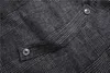 Męskie wełniane mieszanki męskie długie płaszcz podwójny piersi pełny podszewka rękawa M-6XL Drop statek Pick Lapel Woolen Melton Płaszcz Plaid Gray1