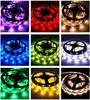 Luci a led ultra luminose Luci a strisce LED UV RGB 5M / 10M SMD5050 DC12V Luci a strisce flessibili 30LED / metro 16 Colori statici diversi