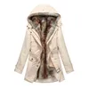 Moda otoño invierno chaqueta de invierno mujeres abrigo caliente parkas con capucha de piel extraíble forro de ropa exterior de gran tamaño