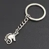 30 sztuk / partia Kluczowe pierścień Keychain Biżuteria Posrebrzane Unicorn Charms Wisiorek Key Akcesoria