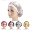 Muzułmańskie kobiety szerokie stretch jedwabny satyna oddychająca bandana nocna sleeping turban hat headwrap bonnet chemo cap akcesoria do włosów hurtowy dhl