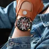 Curren Watch Chronograph Sport Mens Watches Top Brand Luxe waterdicht lederen kwartsklokklok Men PolsWatch Relogio Masculino T200324Q