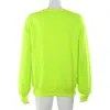 Darlingaga Streetwear Luźne Neon Zielony Bluza Damskie Pullover List Drukowane Casual Zimowe Bluzy Bluzy KPOP Odzież T200813