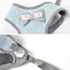 Adjustable Pet Vest Leashes Puppy Printed Harness Vest Dog Cat Leash Harness Bow Bell Breathable Mesh Cloth Dogs Pet Lead Leash BH1539 TQQ