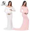 여성 화이트 핑크 스커트 사진 소품 우아한 임신 의류 출산 드레스 임신 사진 촬영 의류