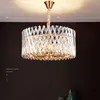 유럽 ​​현대 크리스탈 펜던트 램프 LED 조명 식당 침실 거실 매달려 램프 홈 실내 조명 직경 40cm/50cm/60cm