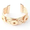 Nieuwe brede gouden zilveren drukknop armband fit 18mm metalen snap sieraden knop bedels armband voor dames snapknoppen sieraden