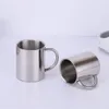 Kids Mug Coffee Tumbler 400ml 300ml 18/8 Stainless Steel Beer Camping Tea Cup 2 Walls No Vacuum Portable Water Insulated Glass Drinkware