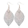 Bohême Double couche feuille gland boucles d'oreilles pendantes solide dégradé arc-en-ciel couleurs feuilles boucles d'oreilles bijoux pour femmes cadeau de noël