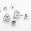 Sterling Silber S925 1CT/Paar Moissanit Diamond Ohrring Frauen Hochzeit Engagement Ohrringe D/VVS1 18K Weißgold geplattet Hip Hop