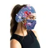 Maschera per il viso in cotone traspirante Plus Fascia per capelli Yoga Sport Bottone stampato Fascia elastica Maschere antipolvere Foulard Accessori4003139