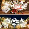 Christmas Projector Light AC85-265V 3D Snowflaker Series Decoration Laser Light IP65 Waterproof Outdoor Holiday Projector Lamp