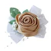 Bellissimo corpetto da polso da sposa, damigella d'onore, perle, foglie, braccialetto elastico, ballo di fine anno, festa, rosa, fiore a mano, 8 x 6 x 4 cm3639129