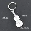 Musical Instrument Guitar Keychain violin Key chains holder key ring Bag Hangs fashion jewelry Promotion gift hip hop jewelry