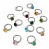 2020 Populära modesmycken Hela stenringar Facetterad färgkristall koppar platina ring kvinnliga ringförlovningsringar för kvinnor 5376748