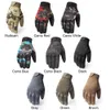 Multicam Taktik Eldiven Antiskid Ordu Askeri Bisiklet Airsoft Motocycel Ateş Paintball Iş Dişli Camo Tam Parmak Eldiven Erkekler LJ200924