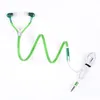 Universal Zipper Style Headphone Zip Earphone Wired Creatively Stereo Hands-Free Cable Earbud Ear Phones with Microphone Volume 3.5mm