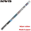 Ruitenwissers NWB-wisser Rubber 9 mm brede prijs van twee DW60 en DW45 24 inch 18 inch gemaakt in Japan1