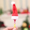 Mini-Weihnachtsmütze, rote Lollipop-Mütze, Süßigkeiten-Hüte, Weihnachtsdekoration, Heimdekoration, festliches Zubehör, Geschenk