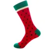 New cartoon happy print socks Fruit pattern women mens socks Stockings Hosiery fashion style drop ship