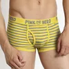 5pcslot rosa heróis de alta qualidade de algodão masculino boxer shorts clássicos machos listrados confortável ubag cx2008181602038
