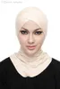 Wholemuslim pamuk tam kapak iç başörtüsü kapakları İslami underscarf İslami şapkalar renkler6219281