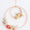 Metalowy wieniec Garland Garland Gold Hoop Easter Decor Strona główna Drzwi Wiszące Ściana Ornament Ślubna Dekoracja Boże Narodzenie1