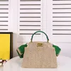 Women Cross Body Bag Shoulder Bags Hand Bag Fashion Letter Embroidered Shoulder Strap Hand Woven Perforated Straw New Style S2239