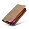 CaseMe Leather Wallet Cases For Iphone 15 Plus 14 13 Pro MAX 12 Phone15 Samsung Galaxy Note 20 Ultra Suck Magnetic Closure Vintage Holder Stand Flip Cover Pouch