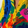 Nova moda feminina camisa vestido manga comprida vestidos vestidos de grife coloridos pintados uma peça roupas por atacado