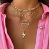 new gold filled iced out hiphop bling wide Miami Curb Cuban Link Chain rock CZ butterfly choker women chain adjust size necklace T200824