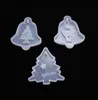 Cristal Époxy Moule DIY Résine Silicone Moule Listé Arbre De Noël Elk Pendentif À La Main DIY Artisanat Bijoux Xmas Home Party Décoration TD592