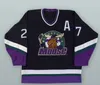27 Dave Christian Minnesota Moose Black Hockey Jersey Movie Hockey Jerseys All Stitched Black Free Shipping