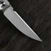 Green thorn Mini persian flipper knife D2 blade Titanium alloy handle Camping outdoor fruit knife practical folding knife EDC