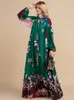 مصمم أزياء فضفاضة Maxi Dress Women's Split Sleeve Floral Print Holiday Party Vintage Long Long Dress168m