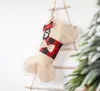 Sacs cadeaux de Noël en forme d'os bas de Noël à carreaux arbre de Noël chaussettes suspendues bas pour animaux de compagnie enfants sac de bonbons décorations de Noël BT5736