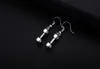 20pair/40pcs Retro Punk Dumbbell Charms Earrings Silver Plated Dangle Earrings for Women Girl