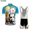 Racing Sets SPTGRVO lafdan Grappige Graffiti Fietsen Outfit Fietskleding Dames Fietskleding Mannen Zomer 2022 Uniform Kit