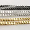 Hot selling 3meter Lot Gold / Silver/ black stainless steel 5mm Curb Chain Jewelry Findings Bag Parts Accessorie Jewelry marking DIY