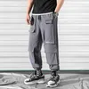 Nowy Spring Joggers Ankel-Długość Spodnie Harema Męskie Front Kieszenie Dresy Męskie Luźne Harajuku Hip Hop Track Spodnie 5xl Mid Flat