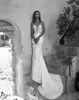 New Arrival Sheer Neck Sexy Backless Mermaid Wedding Dresses Illusion Jewel Neck Appliques Wedding Dress Bridal Gowns Vestidos De Noiva